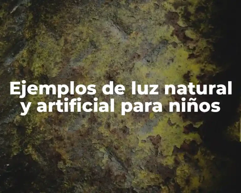 Ejemplos de luz natural y artificial para niños