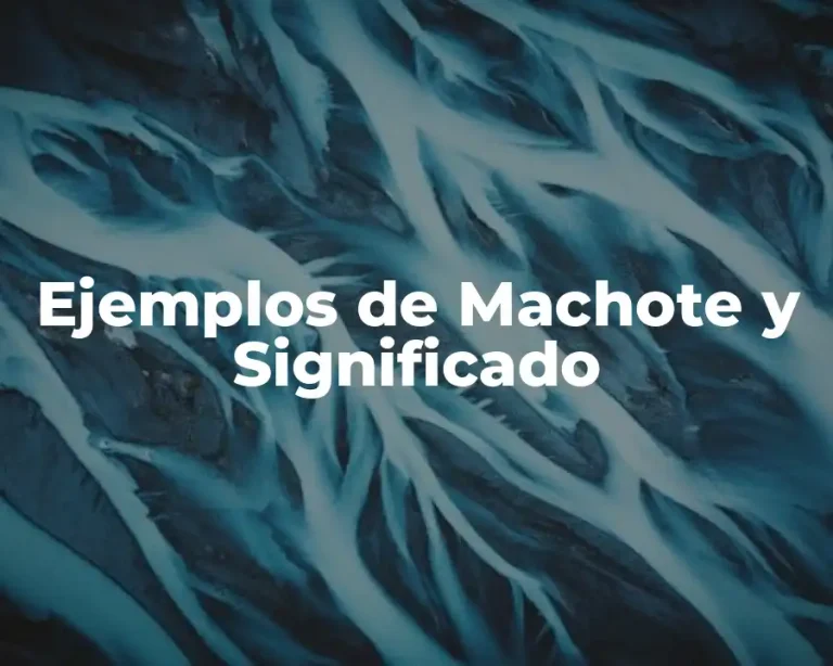 Ejemplos de Machote y Significado