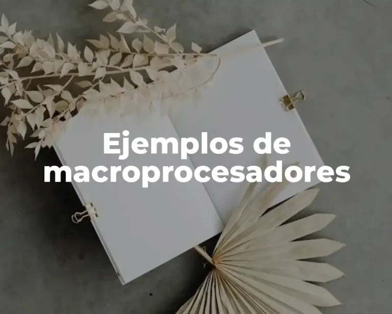 Ejemplos de macroprocesadores