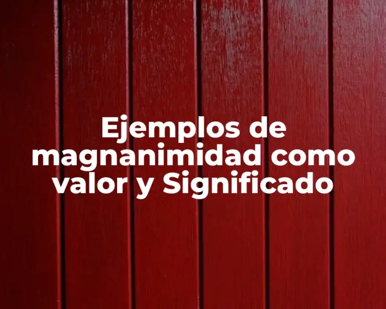Ejemplos de magnanimidad como valor y Significado