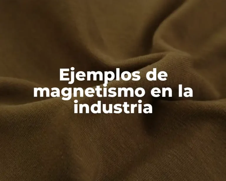 Ejemplos de magnetismo en la industria