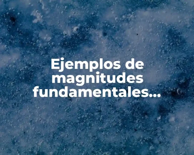 Ejemplos de magnitudes fundamentales derivadas escalares y vectoriales