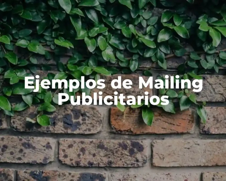 Ejemplos de Mailing Publicitarios