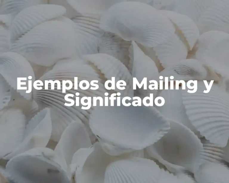 Ejemplos de Mailing y Significado