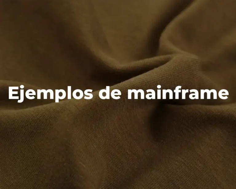 Ejemplos de mainframe