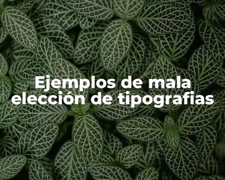 Ejemplos de mala elección de tipografias