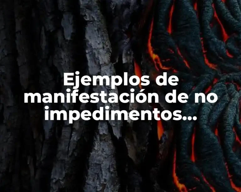 Ejemplos de manifestación de no impedimentos matrimoniales en México