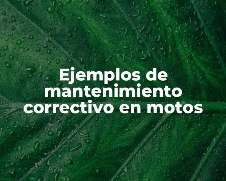 Ejemplos de mantenimiento correctivo en motos