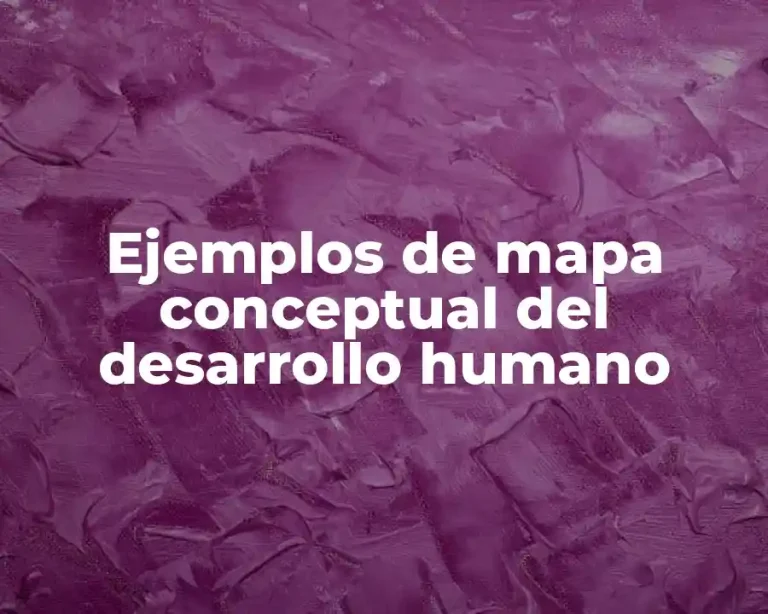 Ejemplos de mapa conceptual del desarrollo humano