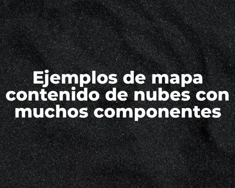 Ejemplos de mapa contenido de nubes con muchos componentes