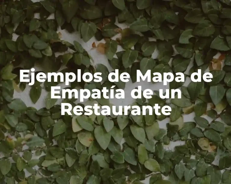 Ejemplos de Mapa de Empatía de un Restaurante