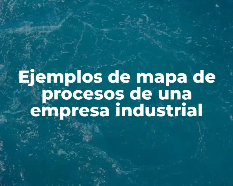 Ejemplos de mapa de procesos de una empresa industrial