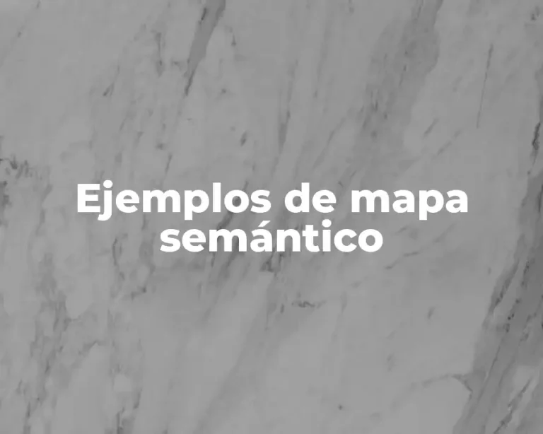 Ejemplos de mapa semántico