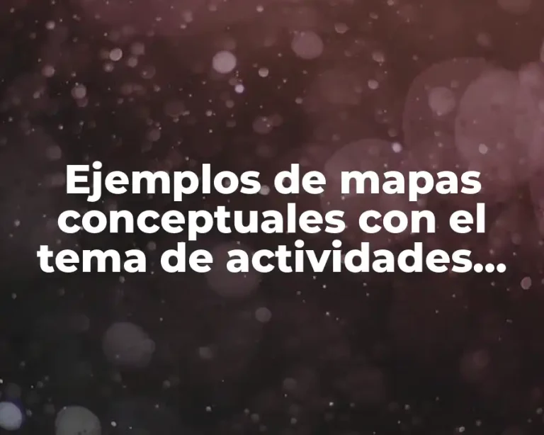 Ejemplos de mapas conceptuales con el tema de actividades lúdicas