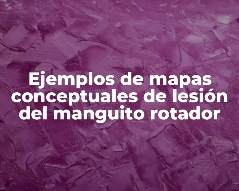 Ejemplos de mapas conceptuales de lesión del manguito rotador