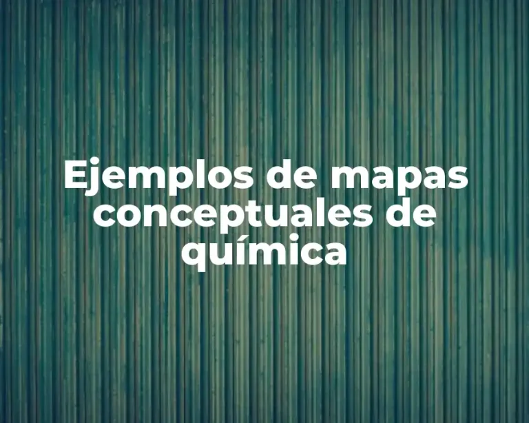 Ejemplos de mapas conceptuales de química