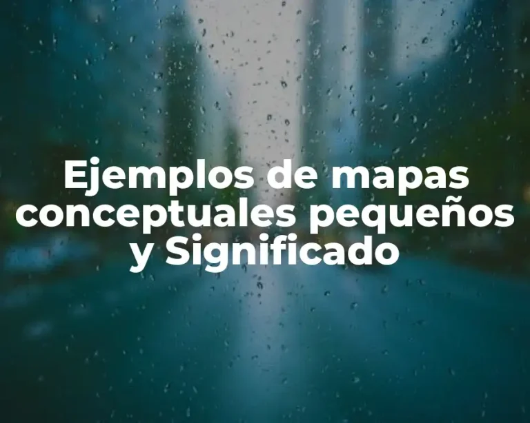 Ejemplos de mapas conceptuales pequeños y Significado