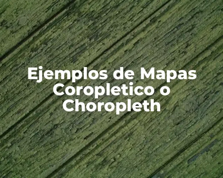 Ejemplos de Mapas Coropletico o Choropleth