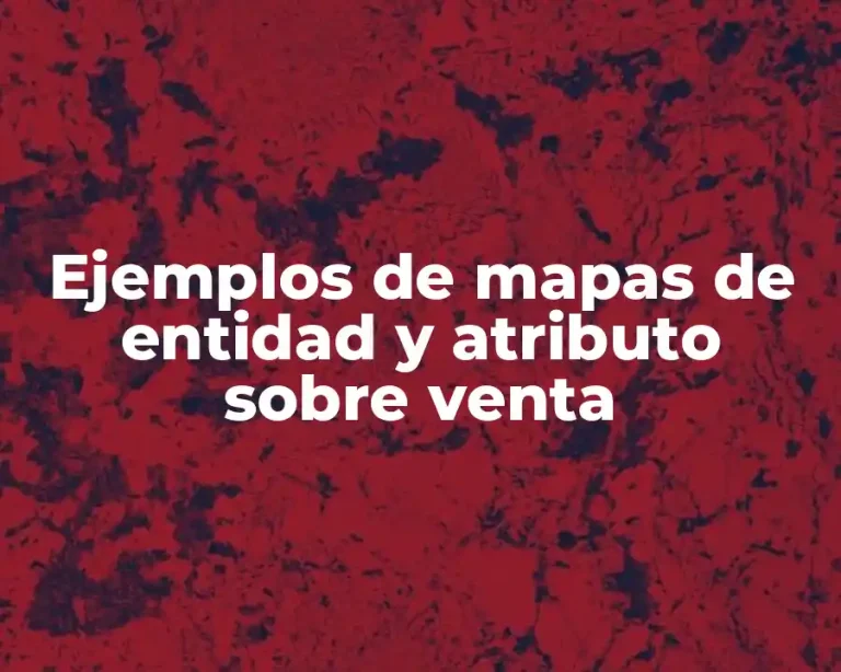 Ejemplos de mapas de entidad y atributo sobre venta