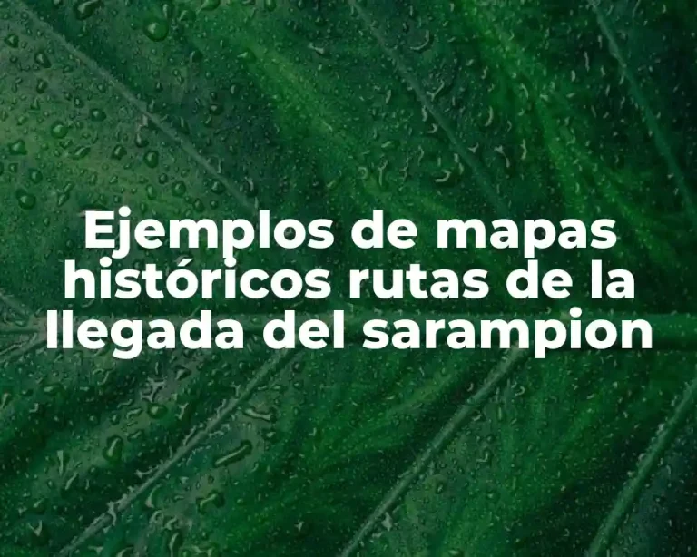 Ejemplos de mapas históricos rutas de la llegada del sarampion