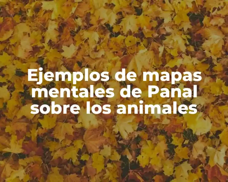 Ejemplos de mapas mentales de Panal sobre los animales