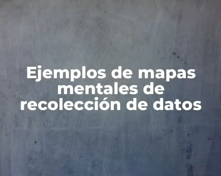 Ejemplos de mapas mentales de recolección de datos