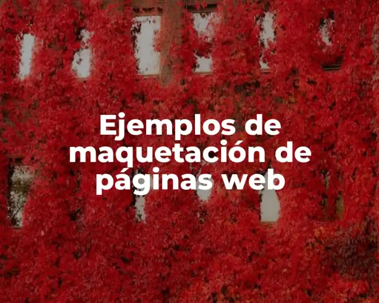 Ejemplos de maquetación de páginas web