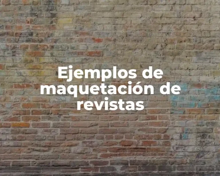 Ejemplos de maquetación de revistas