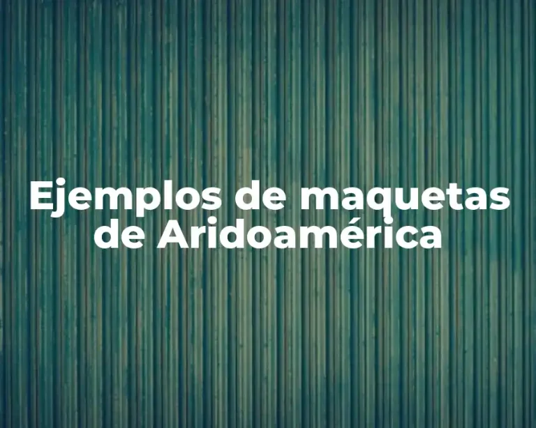 Ejemplos de maquetas de Aridoamérica