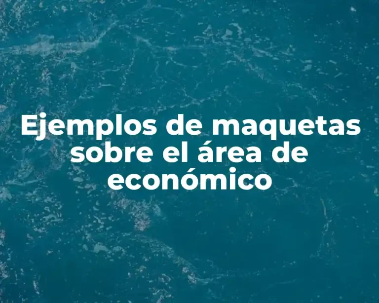 Ejemplos de maquetas sobre el área de económico