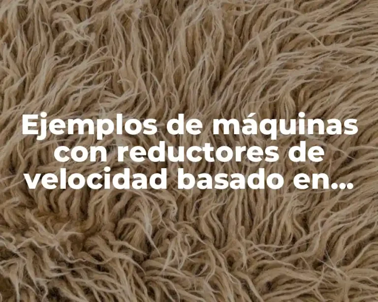Ejemplos de máquinas con reductores de velocidad basado en engranajes