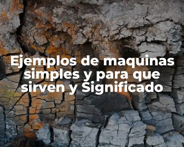 Ejemplos de maquinas simples y para que sirven y Significado
