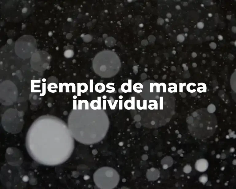 Ejemplos de marca individual