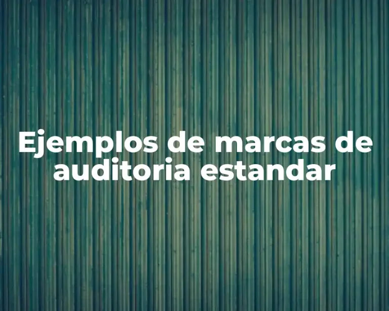 Ejemplos de marcas de auditoria estandar