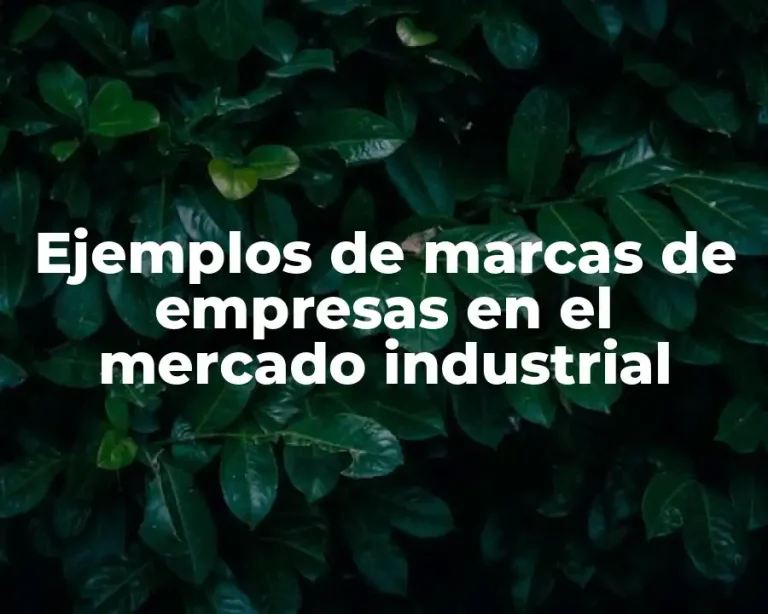 Ejemplos de marcas de empresas en el mercado industrial