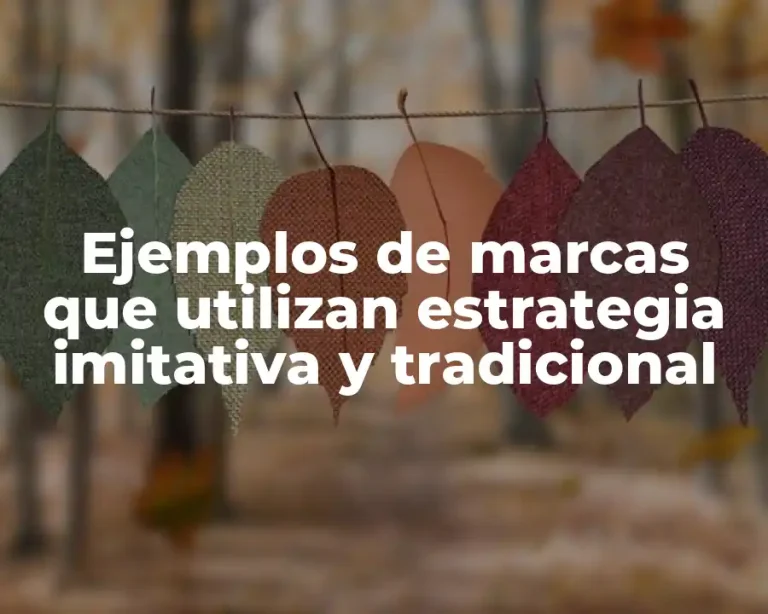 Ejemplos de marcas que utilizan estrategia imitativa y tradicional