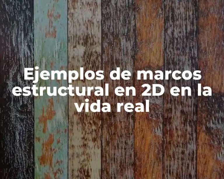 Ejemplos de marcos estructural en 2D en la vida real