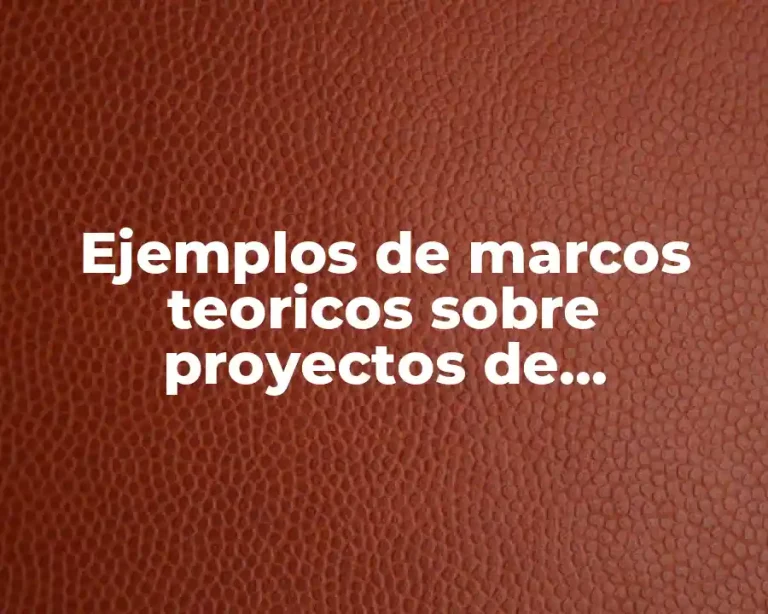 Ejemplos de marcos teoricos sobre proyectos de estadisticas descriptiva