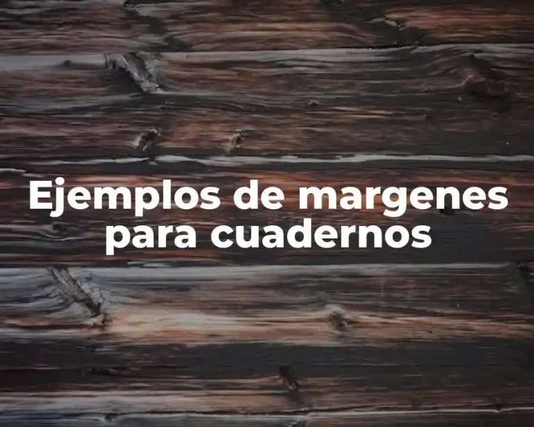 Ejemplos de margenes para cuadernos
