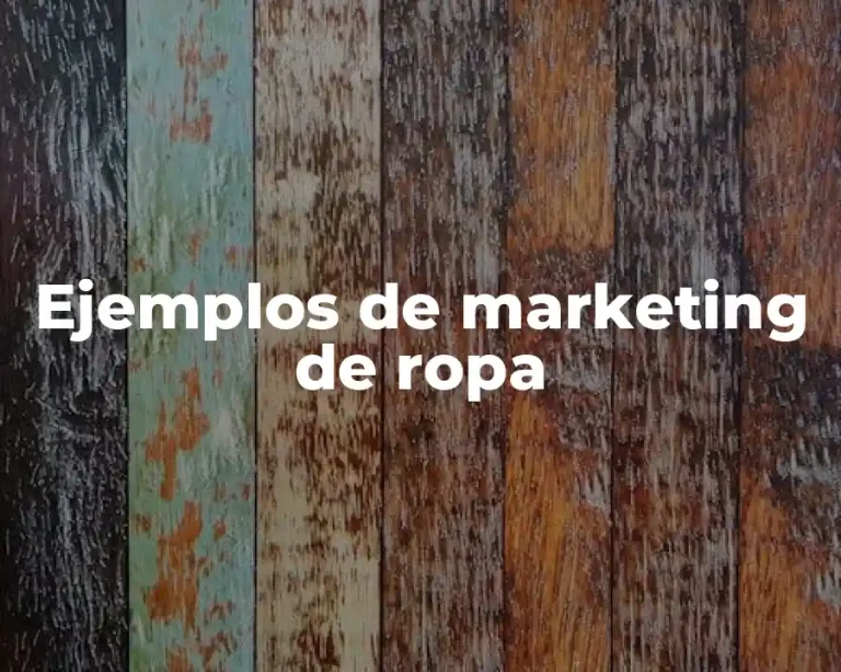 Ejemplos de marketing de ropa