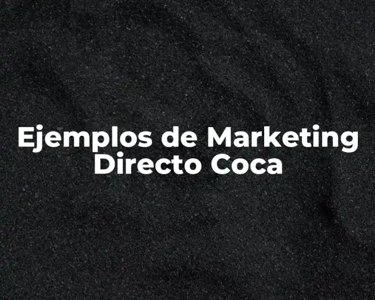 Ejemplos de Marketing Directo Coca