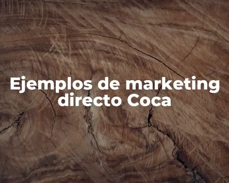 Ejemplos de marketing directo Coca
