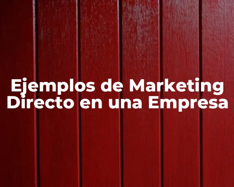 Ejemplos de Marketing Directo en una Empresa