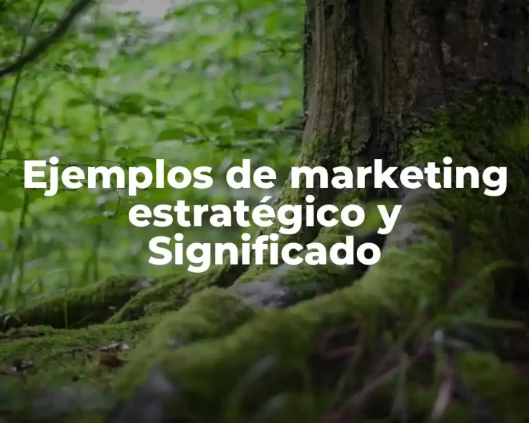 Ejemplos de marketing estratégico y Significado