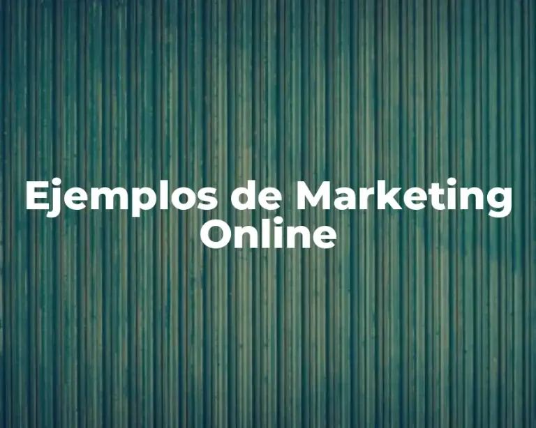Ejemplos de Marketing Online