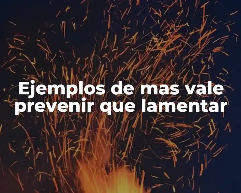 Ejemplos de mas vale prevenir que lamentar