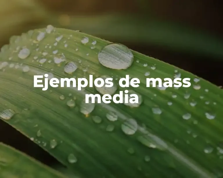 Ejemplos de mass media