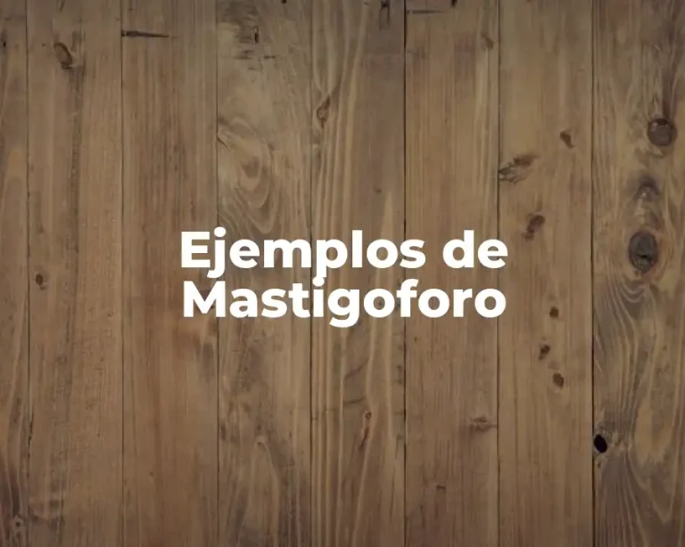 Ejemplos de Mastigoforo