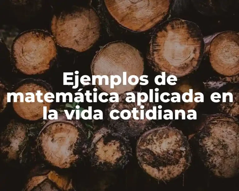 Ejemplos de matemática aplicada en la vida cotidiana