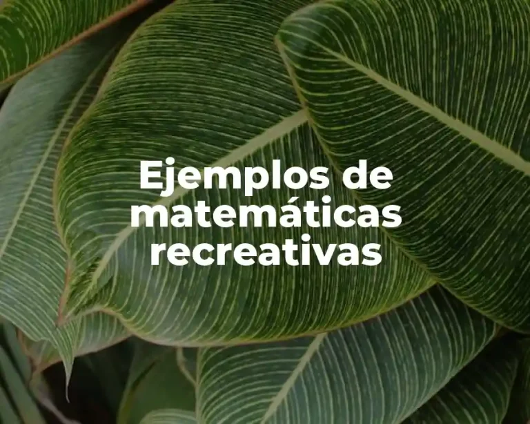 Ejemplos de matemáticas recreativas